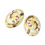 Zdjęcie - Zawieszka cloisonne owal zdobiony 58x40mm